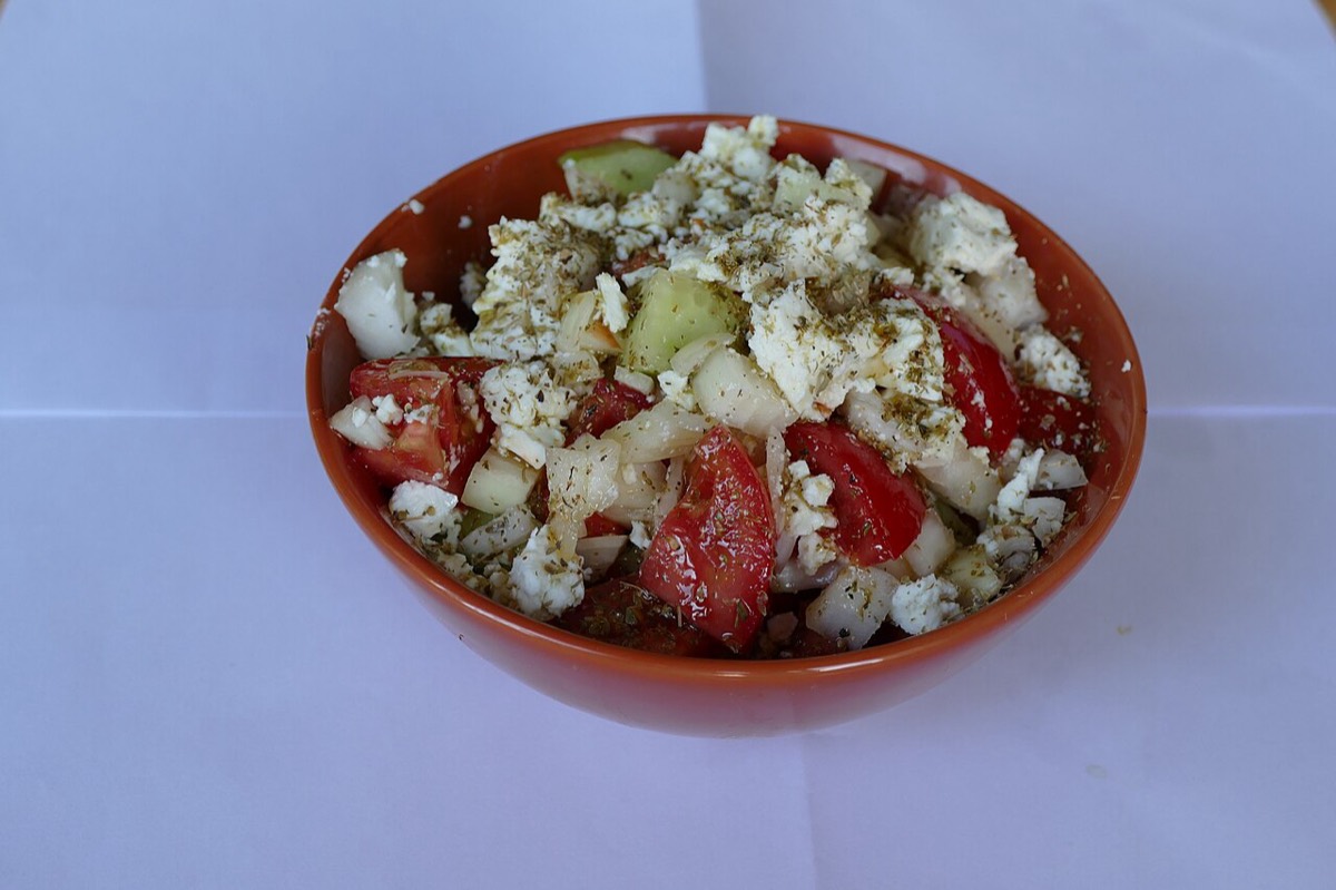Greek salad with feta